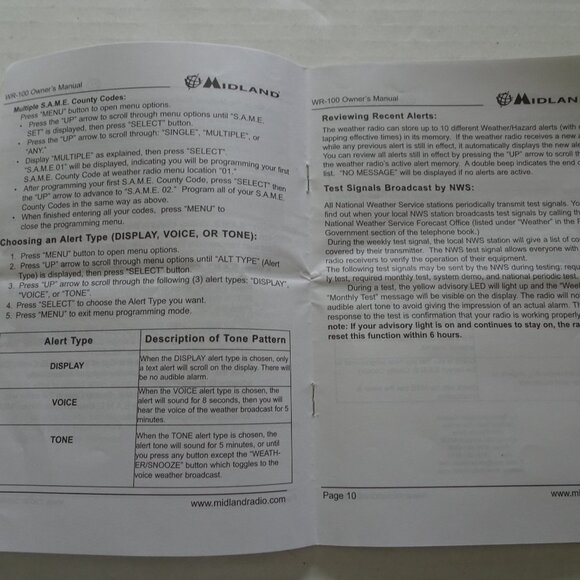 Weather Alert Radio - Midland WR-100 All Hazards NOAA Storm Warning Radio & Manu - Picture 15 of 16